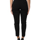 Dolce & Gabbana Black Wool High Waist Tapered Pants