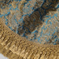 Dolce & Gabbana Blue Floral Jacquard Tasseled Mini Skirt