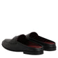 Dolce & Gabbana Black Calfskin Leather Slip On Loafers Shoes