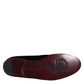 Dolce & Gabbana Black Velvet Embellished Loafer Slip On Shoes