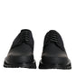 Dolce & Gabbana Black Leather Lace Up Trekking Dress Shoes