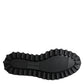 Dolce & Gabbana Black Leather Lace Up Trekking Dress Shoes