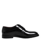 Dolce & Gabbana Black Calf Leather Lace Up Dress Derby Shoes