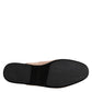 Dolce & Gabbana Beige Capra Suede Slides Flat Slipper Shoes