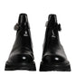 Dolce & Gabbana Black Belted DG Logo Men Chelsea Boots Shoes
