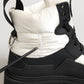 Dolce & Gabbana Black White Padded Lace Up Short Boots Shoes