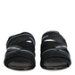 Dolce & Gabbana Black Slides Slip On Sandals Shoes