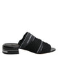 Dolce & Gabbana Black Slides Slip On Sandals Shoes