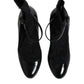 Dolce & Gabbana Black Leather Lace Socks Heels Pumps Shoes