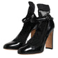 Dolce & Gabbana Black Leather Lace Socks Heels Pumps Shoes