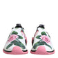 Dolce & Gabbana White Rose Print Sorrento Sneakers Shoes