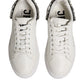John Richmond White Rhinestone Embellished Sneakers Shoes