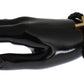 Nialaya Matte Onyx Stone Gold CZ Cross 925 Silver Bracelet