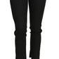 Dolce & Gabbana Black Dress Polka Dot Cropped Straight Pants