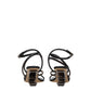 Fendi Multicolor Leather Flat Sandals
