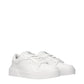 Dolce & Gabbana White Leather Low Top Sneakers
