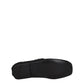 Dolce & Gabbana Black Fabric Slip-On Loafers