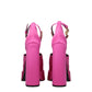 Versace Pink Satin Platform Sandals