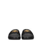Versace Black Leather Slippers