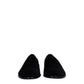 Dolce & Gabbana Black Velvet Slip-On Loafers