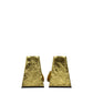 The Attico Gold Leather Platform Sandals