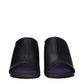 Stella McCartney Black Leather Stiletto Heel Sandals