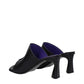 Stella McCartney Black Leather Stiletto Heel Sandals