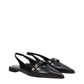 Max Mara Black Leather Ballet Flats