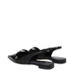 Max Mara Black Leather Ballet Flats