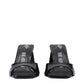 The Attico Black Leather Stiletto Heel Sandals