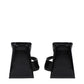The Attico Black Leather Stiletto Heel Sandals