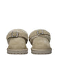 Burberry Green Leather Slippers