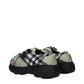 Burberry Green Fabric Slip-On Loafers