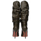 Amina Muaddi Green Leather High Heel Boots