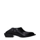 Moschino Black Leather Mules
