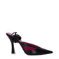 The Attico Black Leather Stiletto Heel Sandals