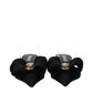 Versace Black Satin Flat Sandals