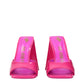 The Attico Pink Leather Platform Sandals