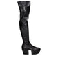 Prada Black Leather Over The Knee