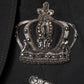 Dolce & Gabbana Black Bee Crown Embellished Suit Coat Blazer
