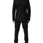 Dolce & Gabbana Black Jacquard Single Breasted 2 Piece Suit