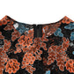 Dolce & Gabbana Multicolor Floral Embroidery Shift Mini Dress