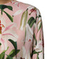 Dolce & Gabbana Pink Lily Printed Round Neck Blouse Top