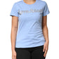PINKO Blue Love Story Sequined Embellished Short Sleeves T-shirt