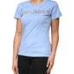 PINKO Blue Love Story Sequined Embellished Short Sleeves T-shirt