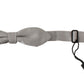 Dolce & Gabbana Gray 100% Silk Faille Adjustable Neck Bow Tie Papillon