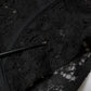Dolce & Gabbana Black Strapless Floral Lace Bustier Cropped Top