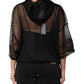 Dolce & Gabbana Black See Through Hooded Pullover Sweater
