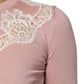 Dolce & Gabbana Pink Floral Lace Detailing Cardigan Sweater