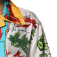 Dolce & Gabbana Multicolor Chili Silk Cropped Blouse Top